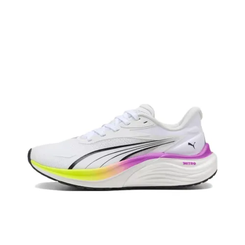 PUMA Electrify Nitro 4 Slip-resistant Abrasion-resistant Низкие Беговые кроссовки Женские Белые