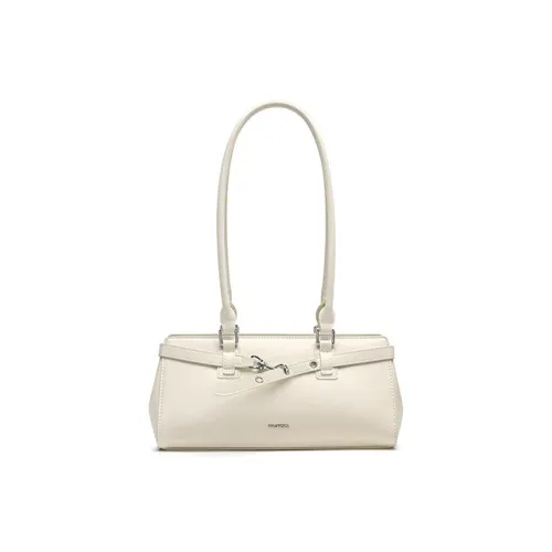 VALUNCICA EUROPHAM Корова Кожа Сумка Сумка через плечо Сумка-багет Сумка на плечо Женская Молочный Белый Мусс Черный