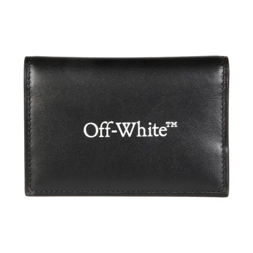 OFF Белый Телячья кожа Кошелек Мужской Черный