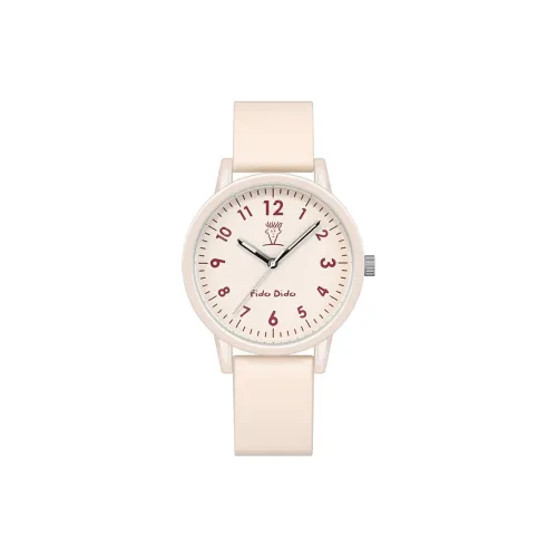 FIDO DIDO Seven Счастье Guy Кварцевый механизм Силиконовый ремешок Часы Унисекс Белый циферблат