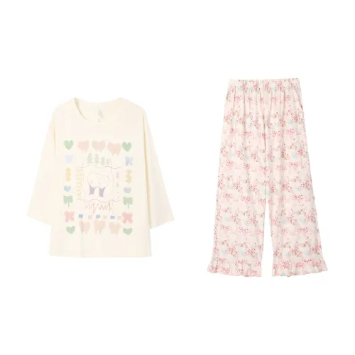 Aannsfam Pajama Комплект Женский Shell Желтый