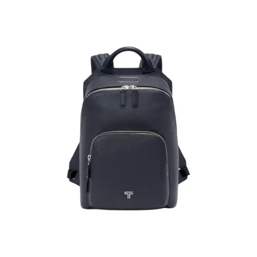 TUMI Рюкзак из коровьей кожи средний мужской морской синий