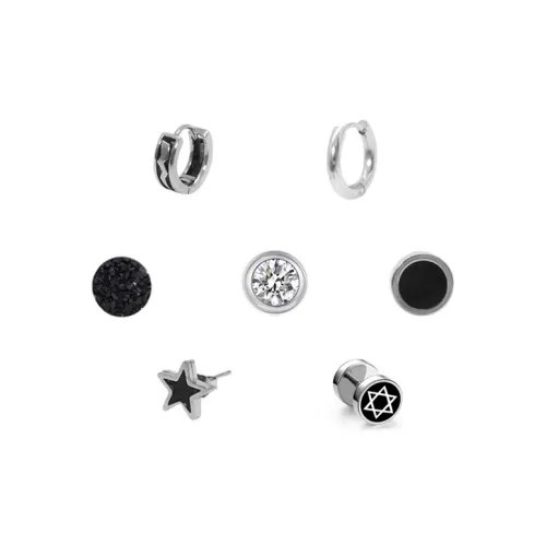 VERENA REINE Титановые стальные серьги-гвоздики для мужчин