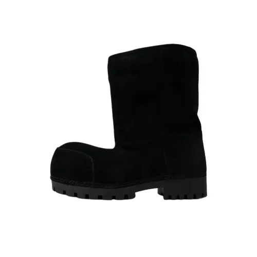 Balenciaga Alaska Fur Короткий Сноубутсы Мужской Черный