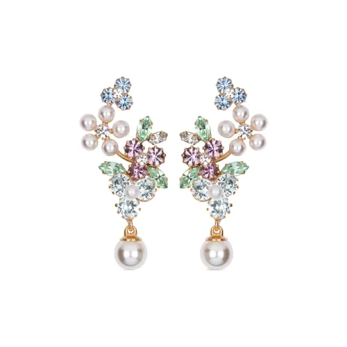 Jennifer Behr Синтетический Кристалл Серьги Женские Белые