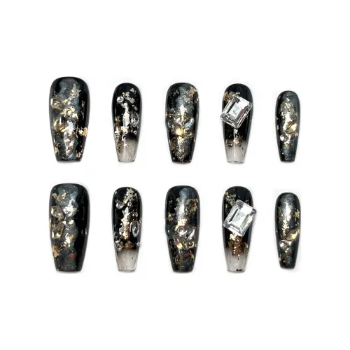 KDOW Night Berlin False Nail Средний LADDER Черные оттенки Jump Цвет 22 мм