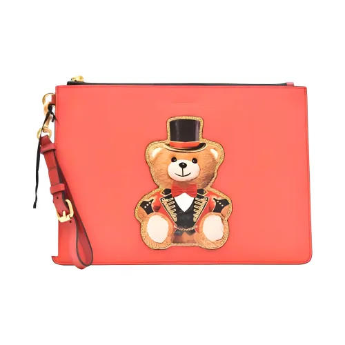 MOSCHINO Кожа Клатч Стандартный Женский Оранжевый