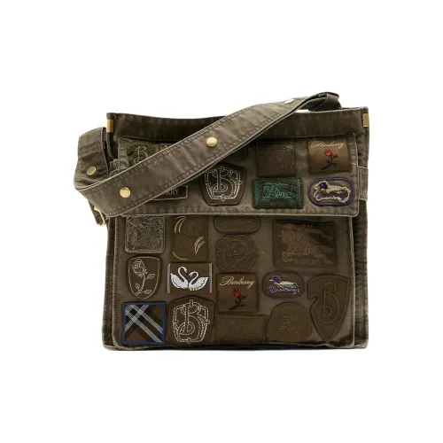 Burberry Trench Хлопок Тоут Сумка Сумка для покупок Сумка через плечо Сумка на плечо Средний Мужской Хаки