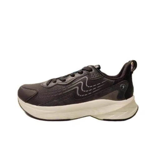 QIAODAN Slip-resistant Abrasion-resistant Low Top Беговые кроссовки Мужские Черный Белый