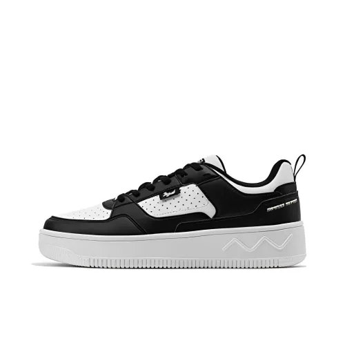 361° Slip-resistant Abrasion-resistant Low-top Skateboard Shoes Women's Black White