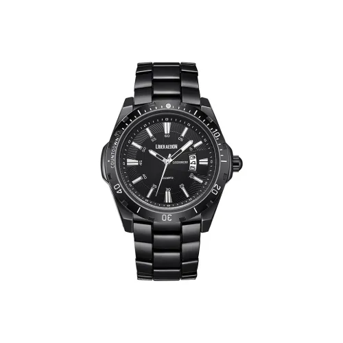 LIBER AEDON Кварцевый механизм Черный циферблат Мужские часы Эксклюзив Коробка «время»