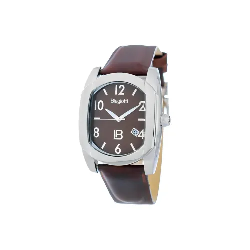 Laura Biagiotti Наручные часы Кварцевый механизм Кожаный ремешок 37 мм Коричневый циферблат Мужские часы