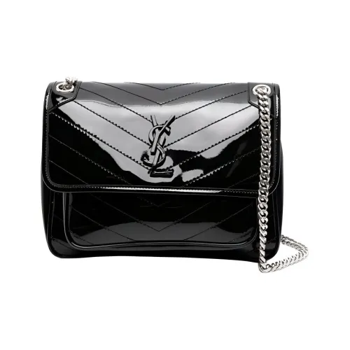 SAINT LAURENT Niki Коровья кожа Сумка Сумка через плечо Сумка через плечо Женская Черная