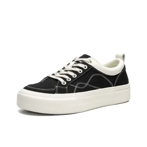 WEISHIBANGWEI Низкие кеды мужские черные