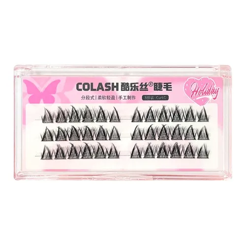 KULESI Fresh Look Girlish Искусственные ресницы Одиночный кластер Густой сегментированный