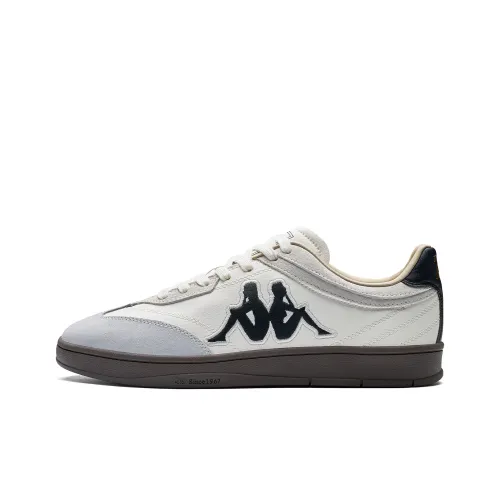 KAPPA TIFO Спина до Спины Противоскользящие Устойчивые к истиранию Низкий Топ Скейтборд Кроссовки Унисекс Белый Черный