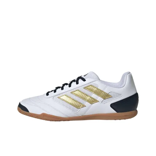 Adidas SUPER SALA 2 Мужские футбольные бутсы устойчивые к истиранию белые золотые черные