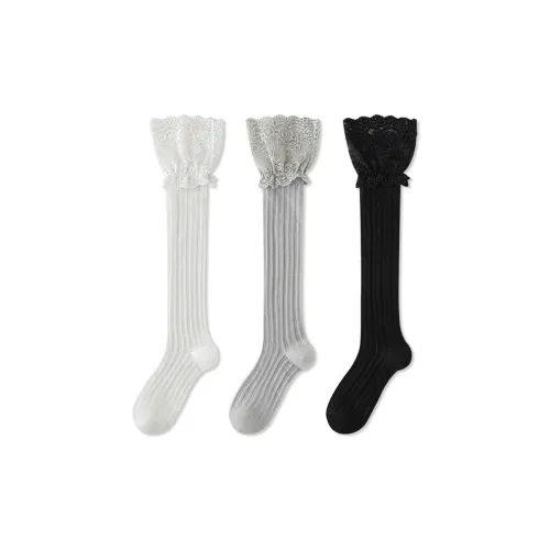 JIAZINI Колено Высокие Носки Женские 3 Пачки