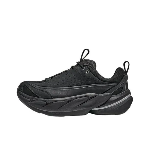 HOKA ONE ONE Elevon Slip-resistant Abrasion-resistant Low Top Casual City Commute Running Shoes Unisex Black HOKA ONE ONE Elevon Противоскользящий Устойчивый к истиранию Низкий Топ Повседневный Городской Коммутирование Беговые кроссовки Унисекс Черный