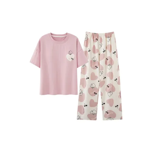 LEZIYUN Пижамный комплект женский розовый