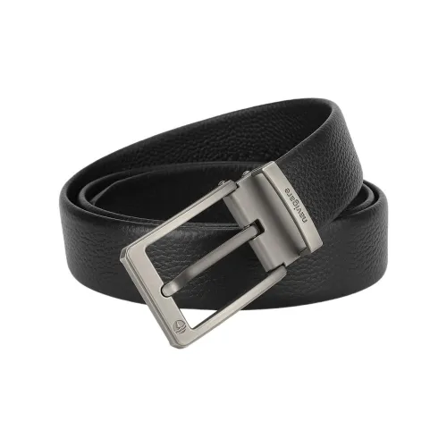 NAVIGARE Ремни из полированной коровьей кожи Мужской Матовый Металлик Черный Ширина 3,4 см