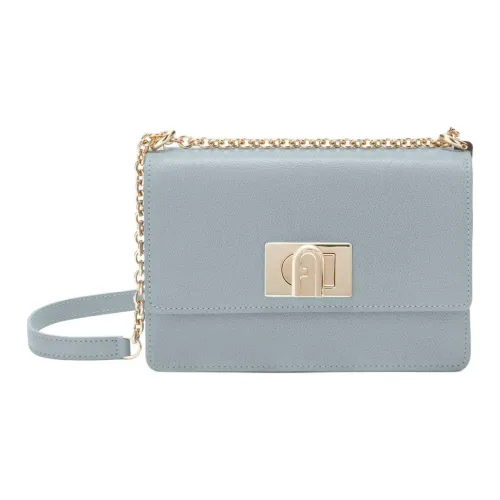 Furla 1927 Collection Кожа Сумка через плечо Мини Женская Облачно-голубая