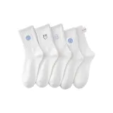 5 пар [Комбо 2] Форк Улыбающееся Лицо + Серый Улыбающееся Лицо + Синий Улыбающееся Лицо * 2 + Привет Ткань Этикетка