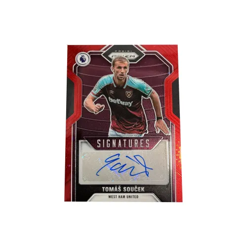 Коллекция Panini Prizm West Ham UNITED Thomas Scheck Подписанные Красный Fold Путешествие Спортивные карты в состоянии 1 шт