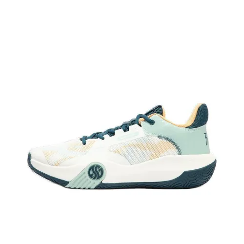 361° Износостойкие Дышащие Низкие Топ Баскетбольные Кроссовки Мужские Белые Зеленые