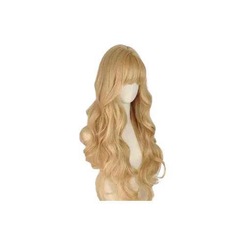 GLUNA Длинный набор для волос Принцесса с золотыми париками длинные кудрявые волосы большая волна 75 см