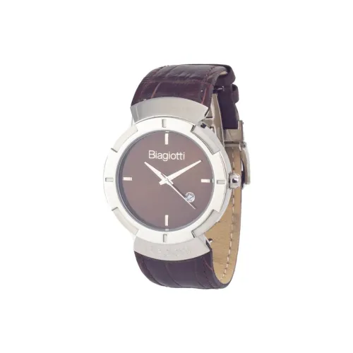 Laura Biagiotti Наручные часы Кварцевый механизм Кожаный ремешок 40 мм Серый циферблат Мужские часы