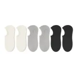 6 пар (Молочно-белый + Молочно-белый + Светло-серый + Светло-серый + Черный + Черный)