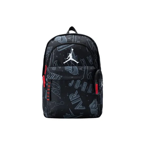 Jordan Polyester Backpack Standard Unisex Graffiti Black Джордан Полиэстер Рюкзак Стандартный Унисекс Граффити Черный