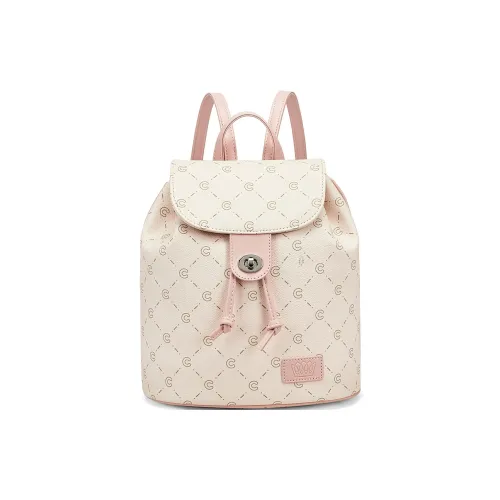 CORALDAISY Синтетическая кожа Рюкзак Стандартный Женский Сердцебиение Розовый