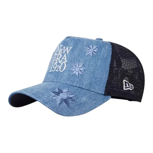New Era Хлопок Полиэстер Бейсболки Унисекс Деним Синий