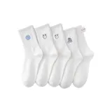 5 пар (Комбо 5) Вилка Смайлик *2+Синий Смайлик+Тигр+Hello Ткань Этикетка