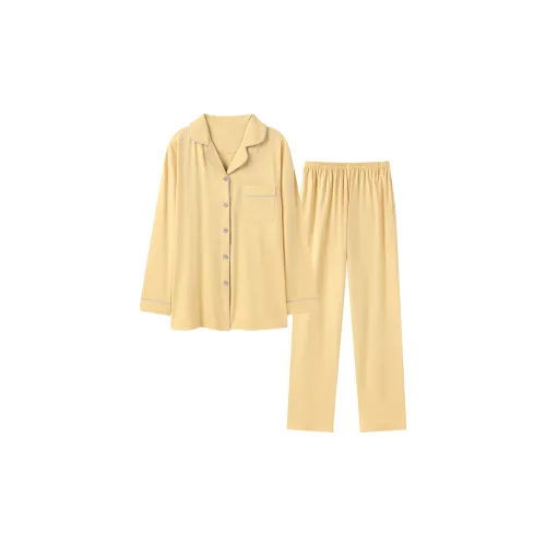 Shivs Pajama Комплект Женский Светло-Желтый