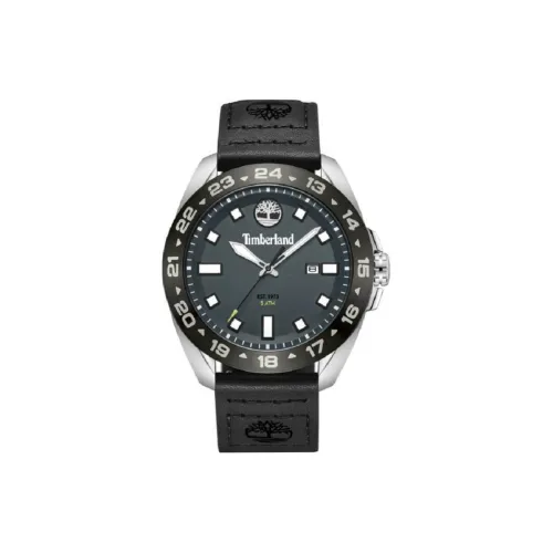 Timberland Наручные часы Кварцевый механизм Кожаный ремешок 44 мм Черный циферблат Мужские часы
