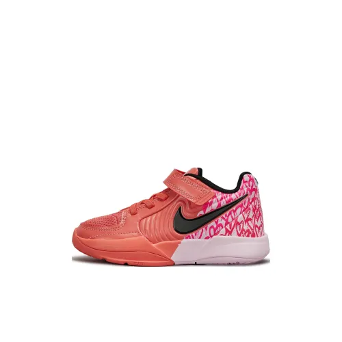 Nike Ja 2 Дышащий Низкий Топ Детские Баскетбольные Кроссовки Розовые Белые Для Детей Возрастом 3-7 Лет