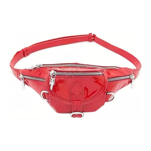 Chrome Hearts Лакированная кожа Сумка через плечо Бананка Женские Красный