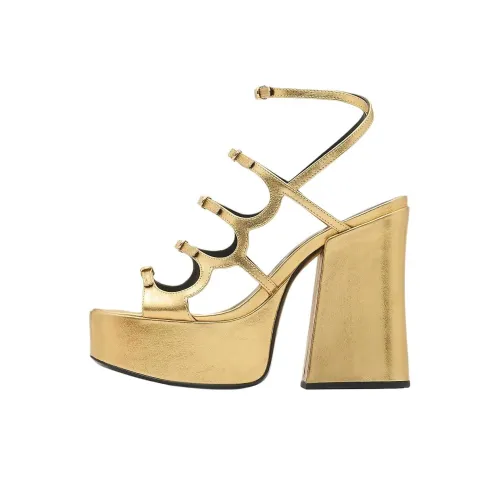 MARC JACOBS kiki one Ремень Сандалии 12,5cm Женские Золото