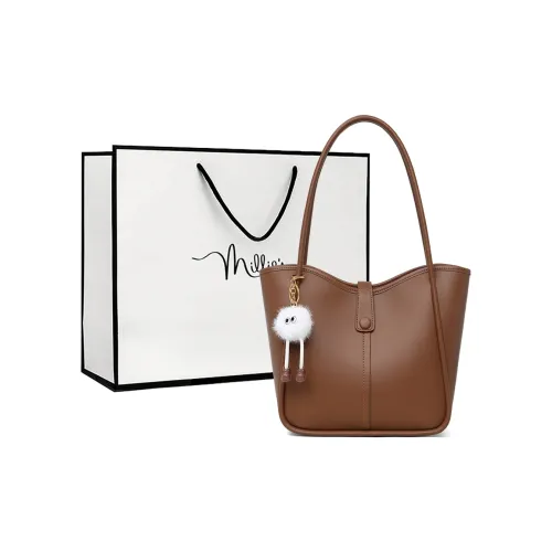 MILLIE'S Коровья кожа Тоут Портативный Подмышечный Сумка на плечо Обычный Женский Кофе