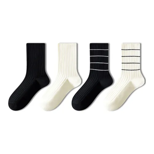 AUGUST Туфли для носков женские 4 упаковки смешанные цвета