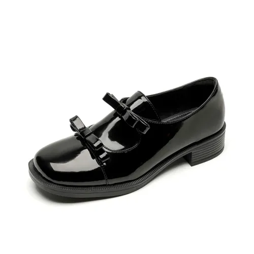 QITUMAUL Лоферы Черный [Высота каблука 3,5 см] Женские