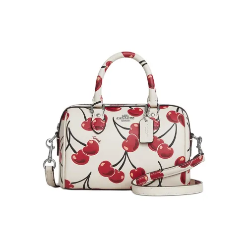 COACH Кожа Сумка через плечо Сумка Маленькая Женская Белая и Красная