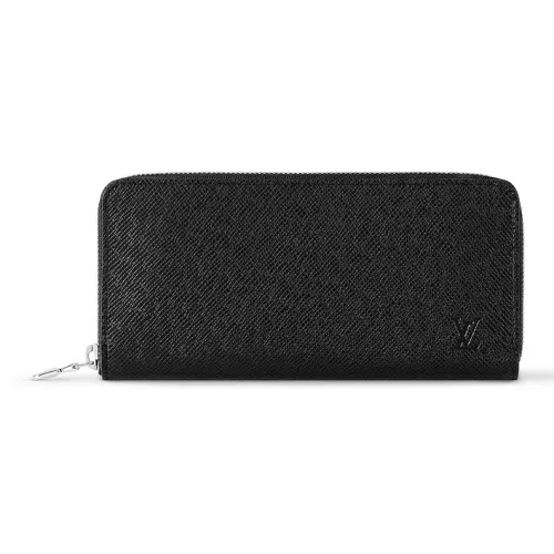 LOUIS VUITTON Zippy Taiga Кожа Кошелек Мужской Черный