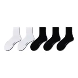 2 White Medium + 3 Black Medium [5 Pack] Махровая подошва