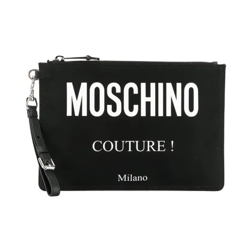 MOSCHINO Nylon Clutch Unisex Black