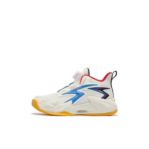 XTEP Детские баскетбольные кроссовки High Top Парусный Белый Пекинский Синий Kids