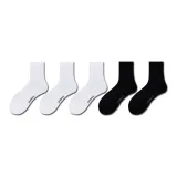 3 White Medium + 2 Black Medium [5 Pack] Махровая подошва